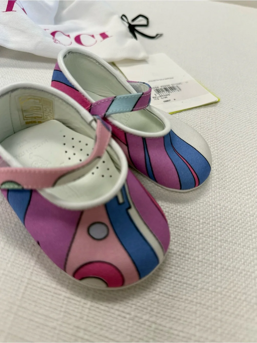 Pucci Pink & Blue Kids Mary Jane Shoes